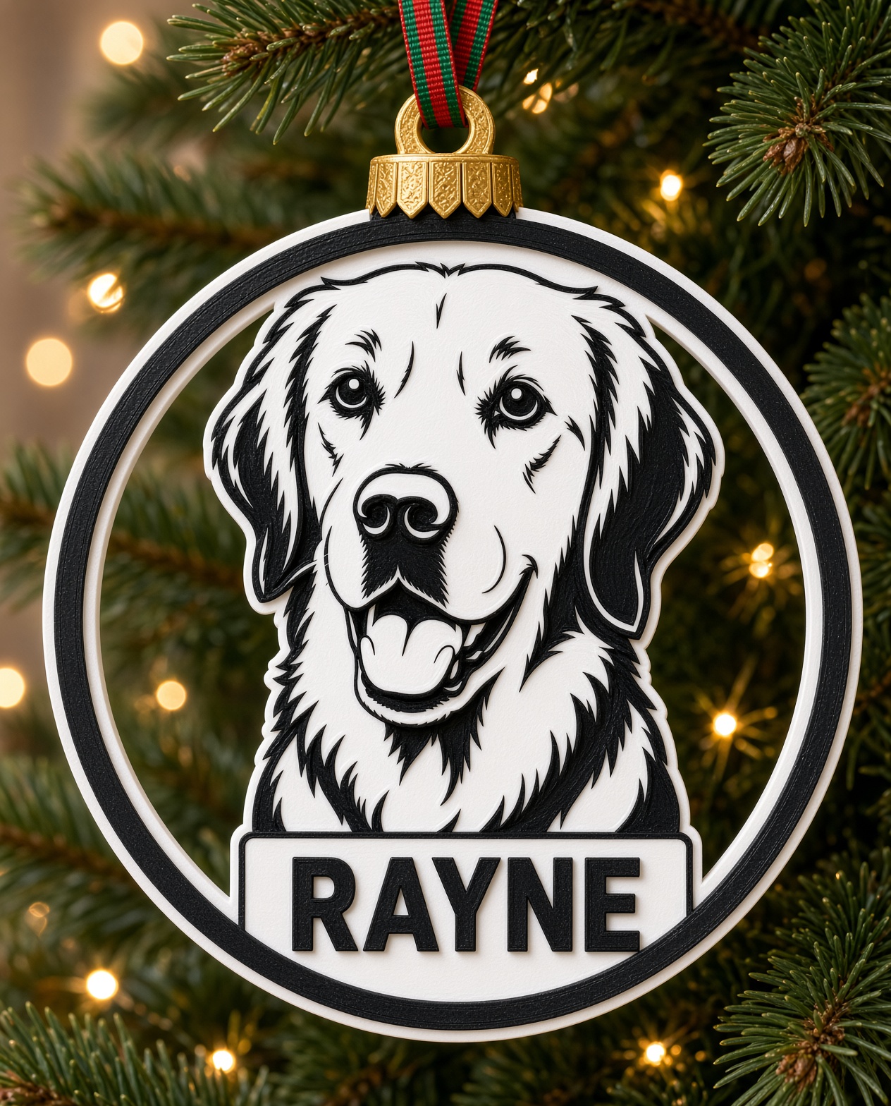 Open-frame ornament supplied design example